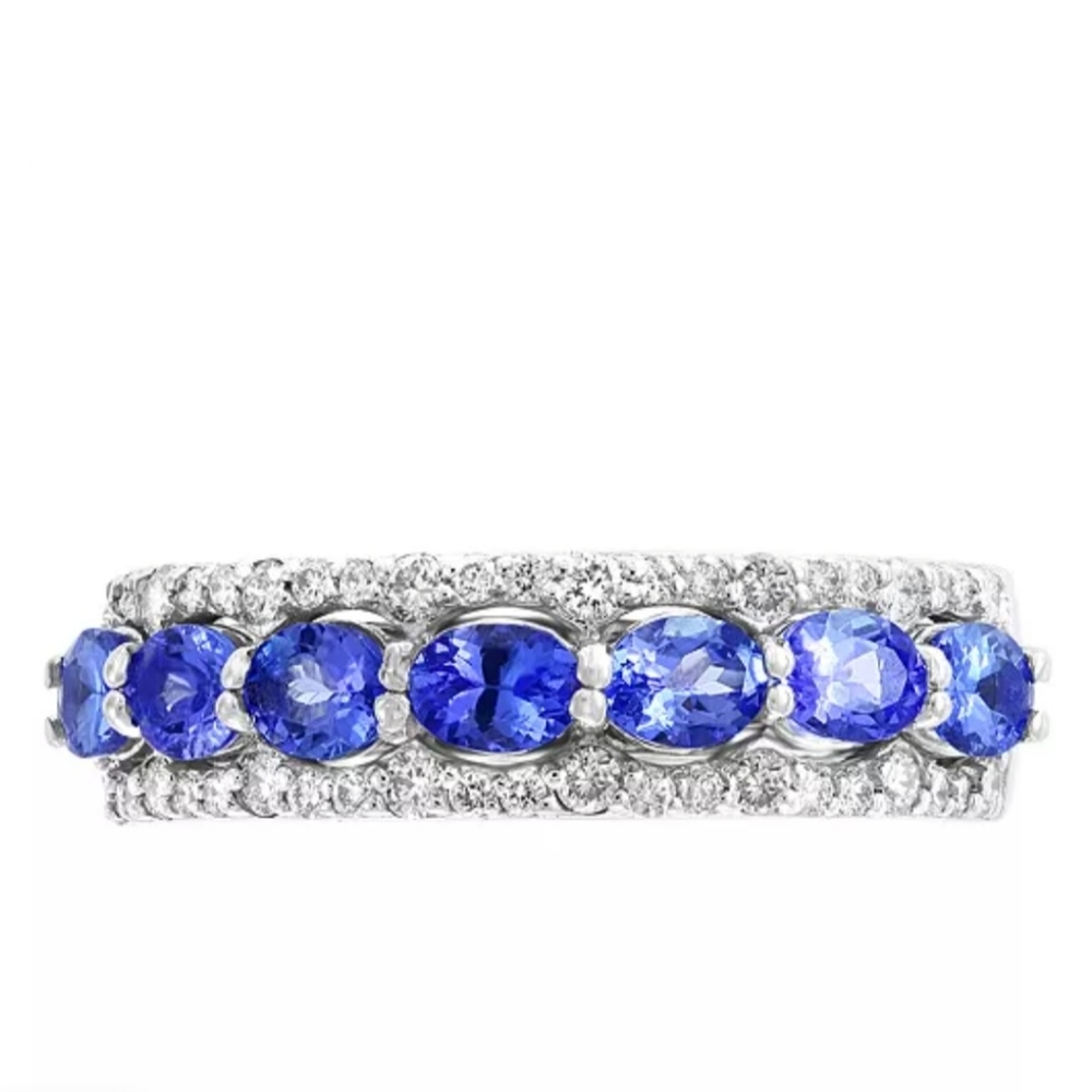 EFFY Tanzanite & Diamond band, 14k white gold - Picture 4 of 10